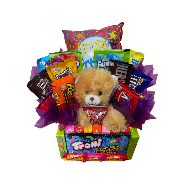 Candy Bouquet Box with Bear